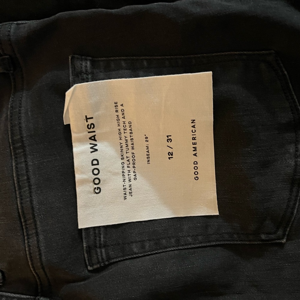 Good American Good Waist Black Jeans